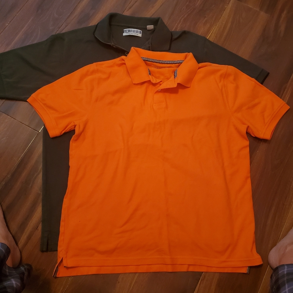Bundle of 2 Short Sleeve Polo Shirts Size L